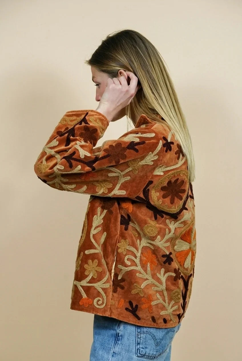 Saco terciopelo brown