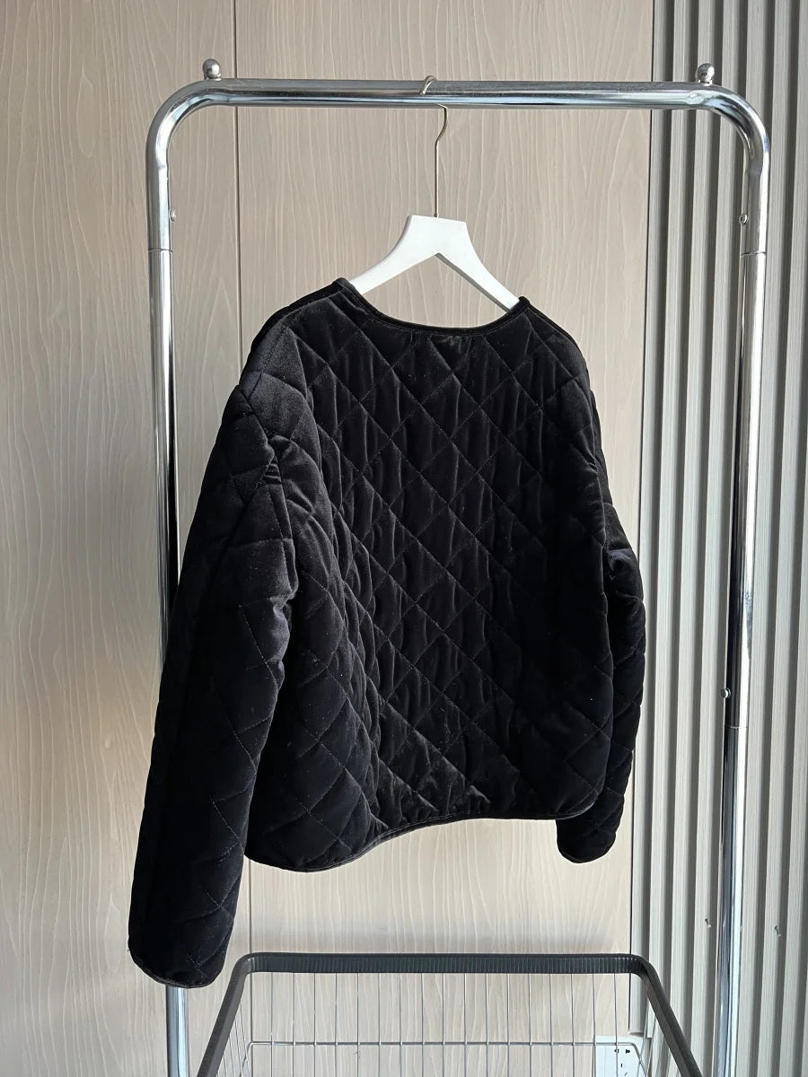 Chamarra terciopelo rombos