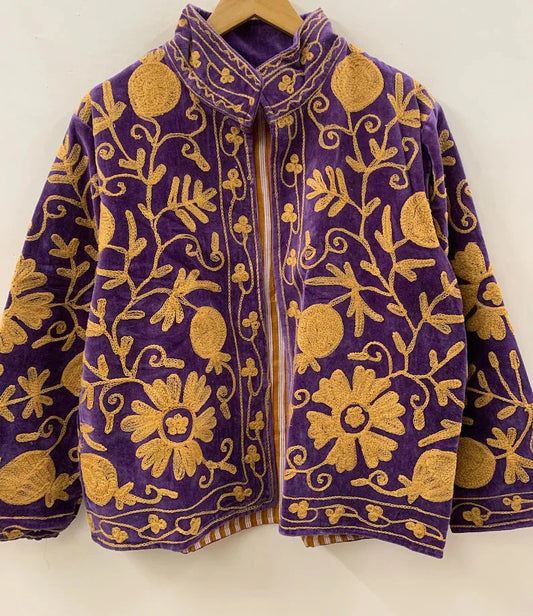 Saco morado terciopelo