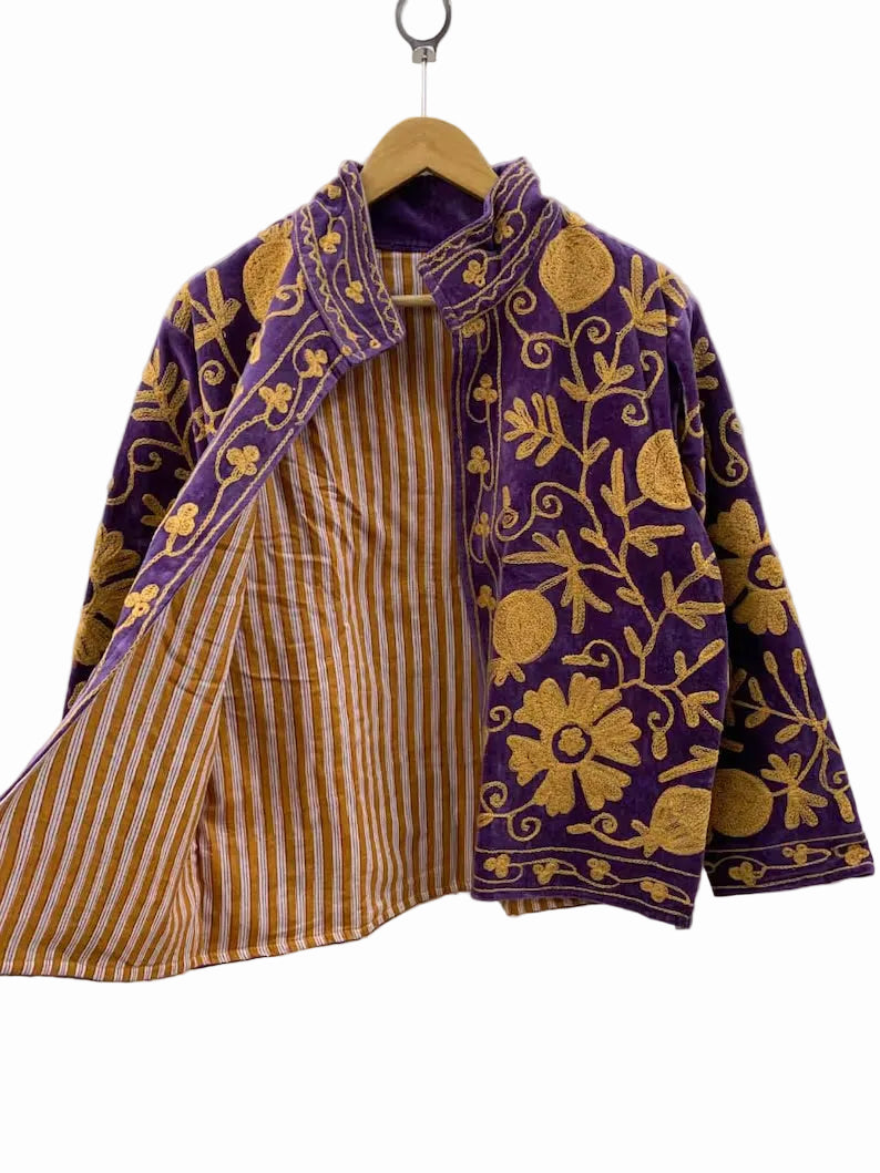 Saco morado terciopelo