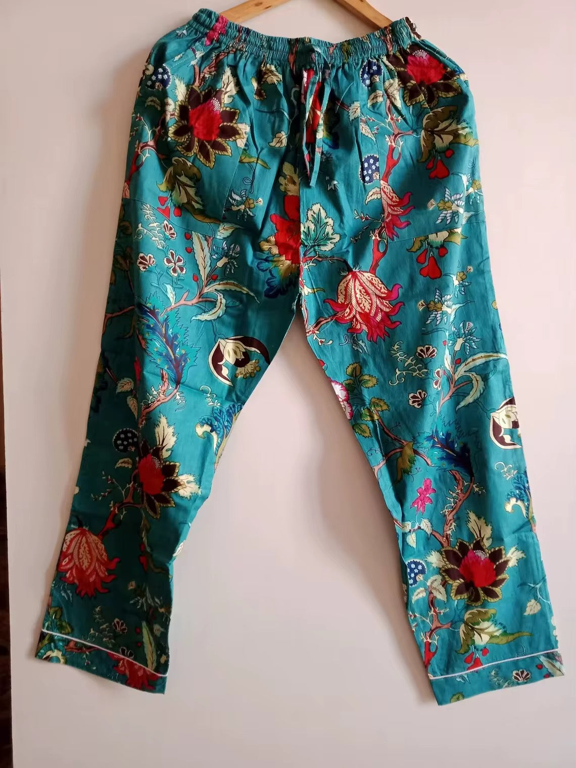Pijama flores verde