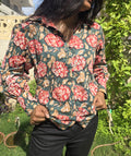 Blusa hortensias algodón