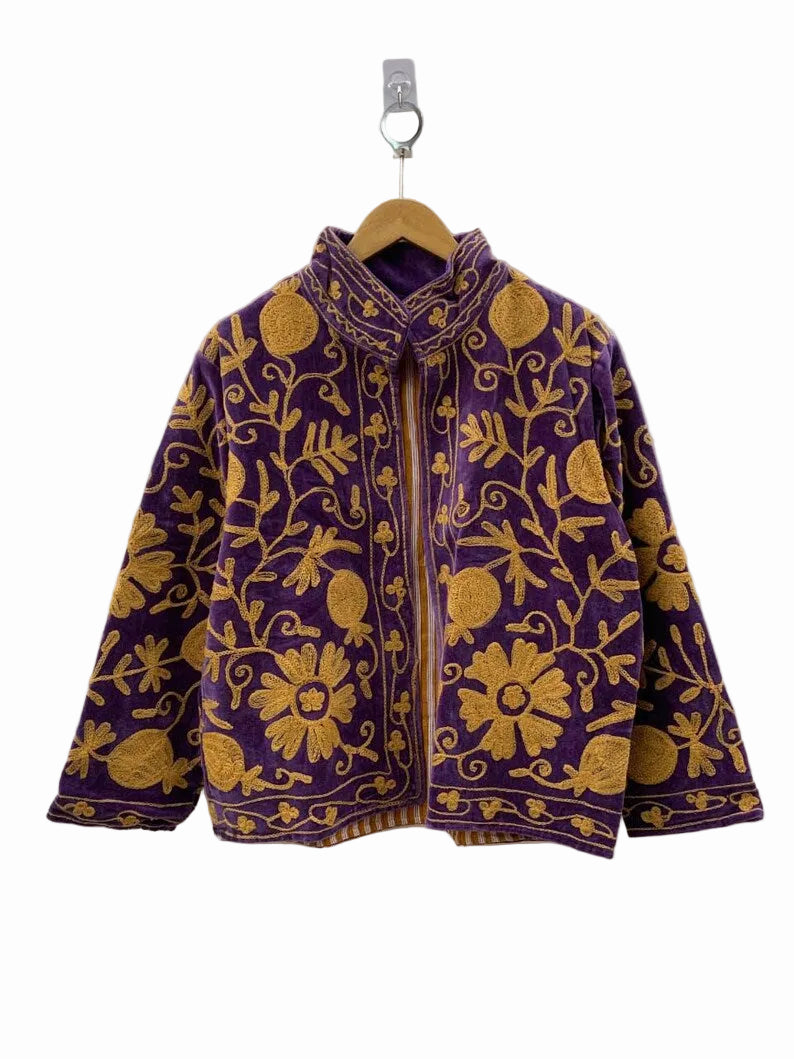 Saco morado terciopelo