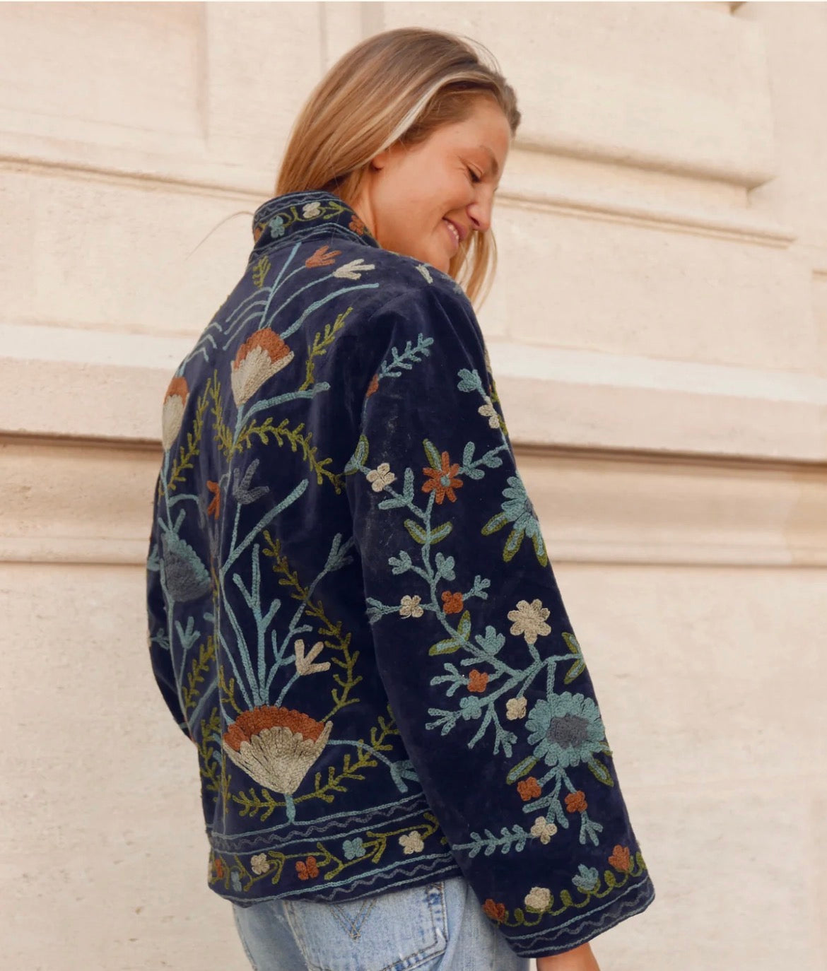 Saco terciopelo Azul oscuro