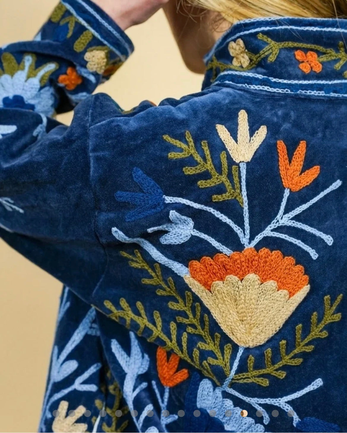 Saco terciopelo Azul