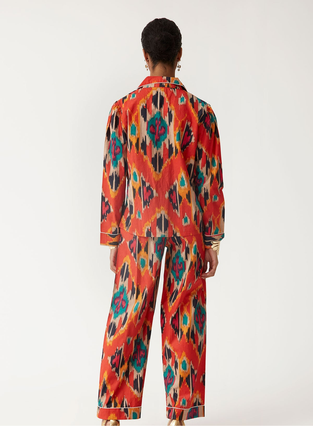 Pijama ikkat rojo