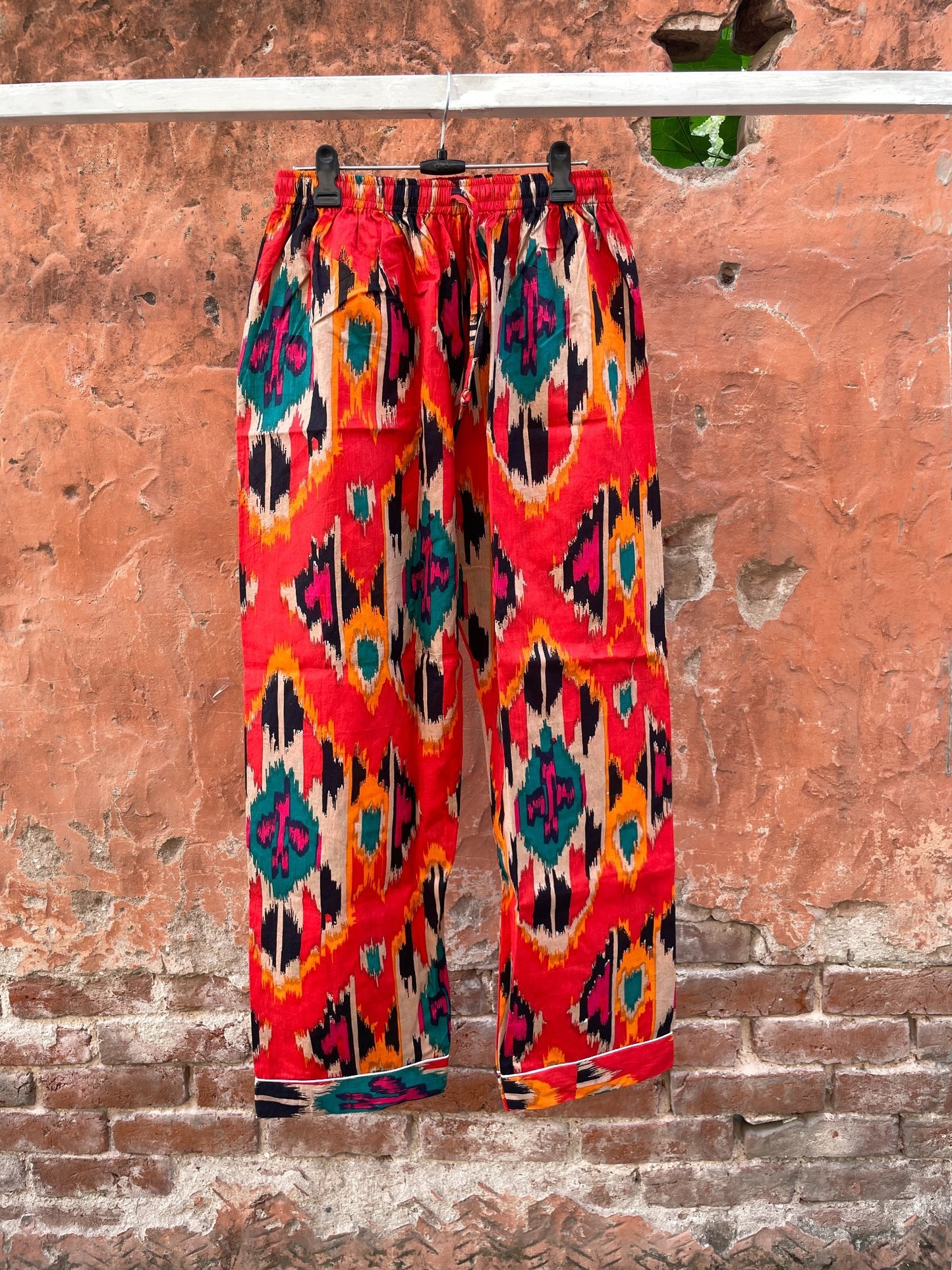 Pijama ikkat rojo