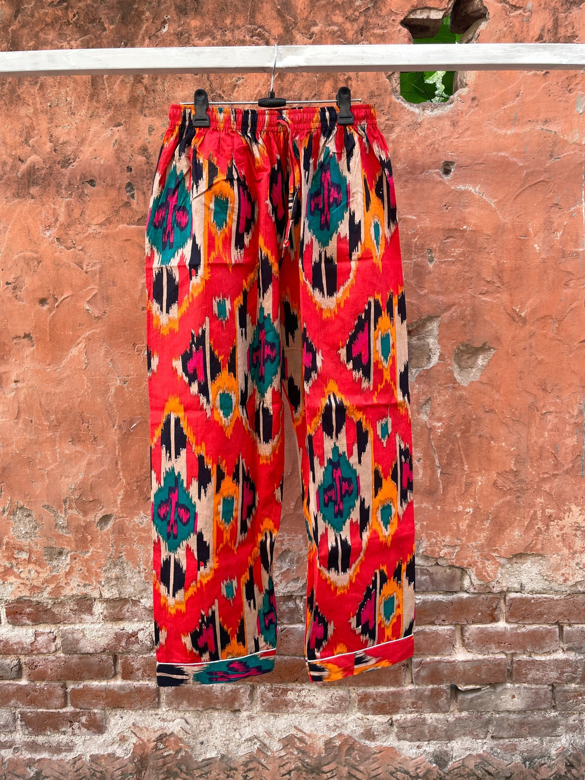 Pijama ikkat rojo