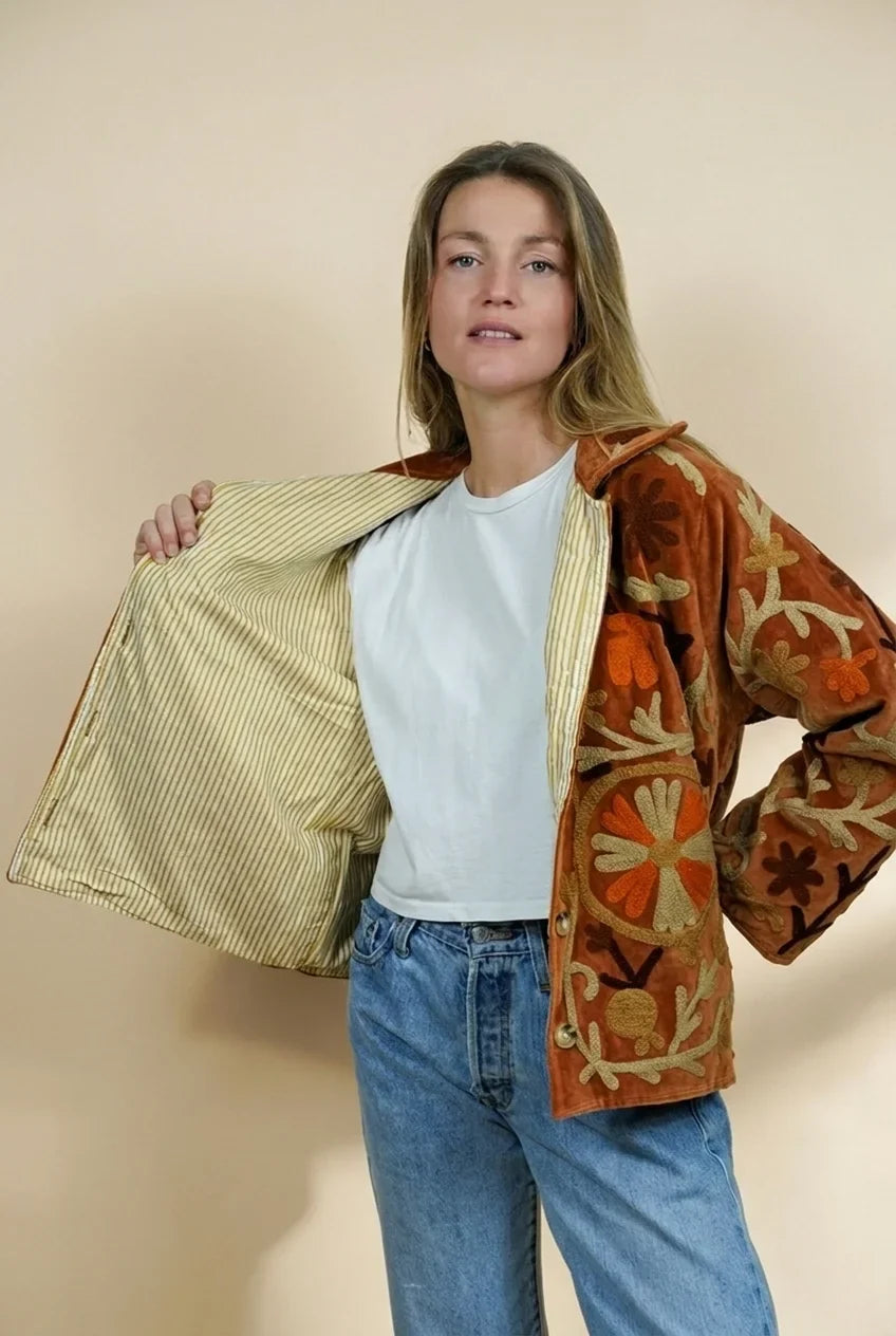 Saco terciopelo brown