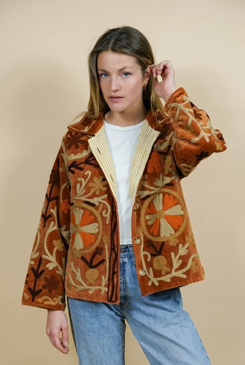 Saco terciopelo brown
