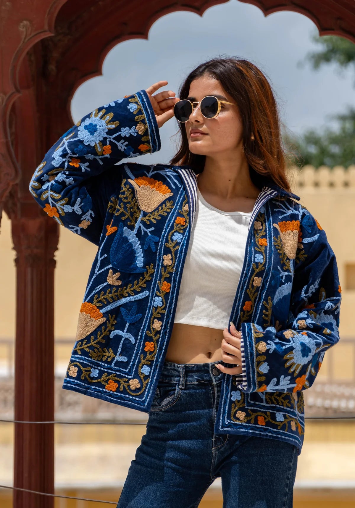 Saco terciopelo Azul