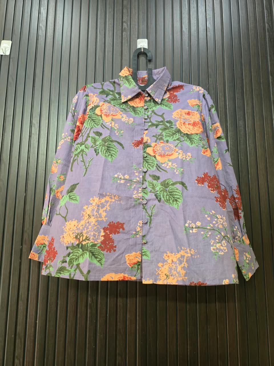 Blusa flores algodón