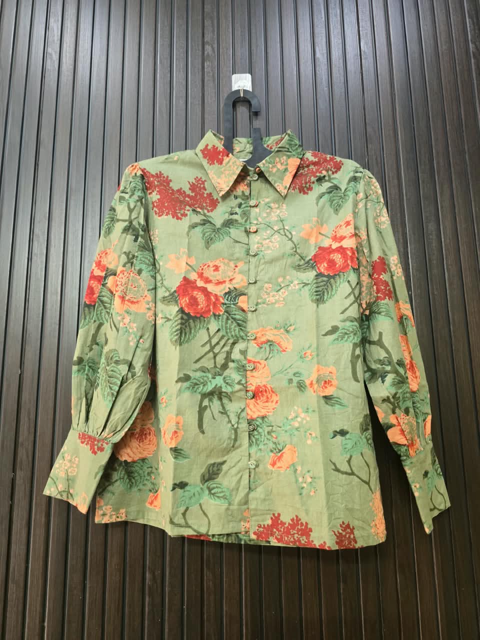Blusa flores algodón