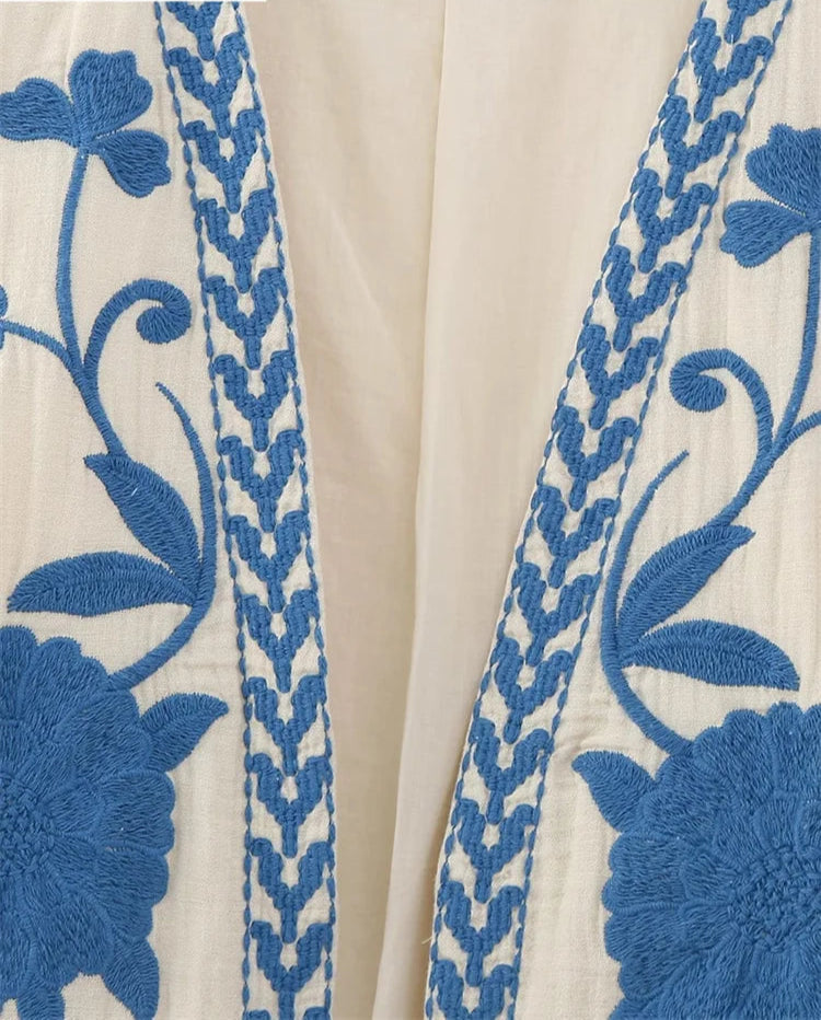 Chaleco Flores azules