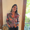 Blusa flores algodón